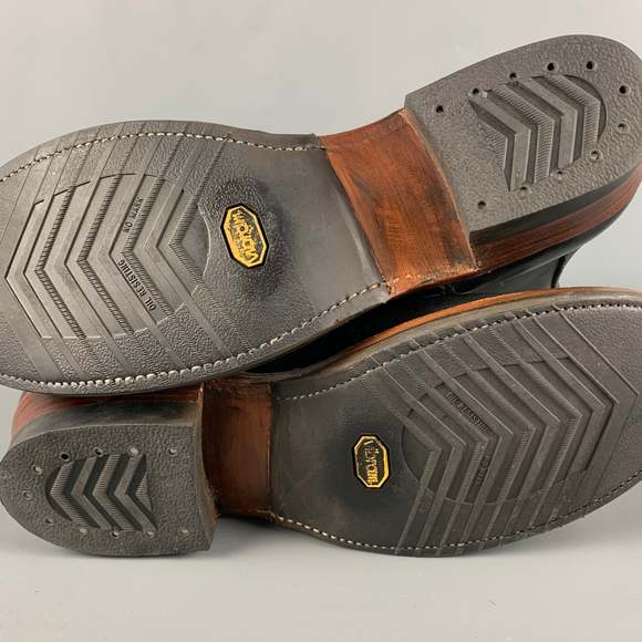 RRL by RALPH LAUREN Black Leather Biker Boots - Picture 9 of 9